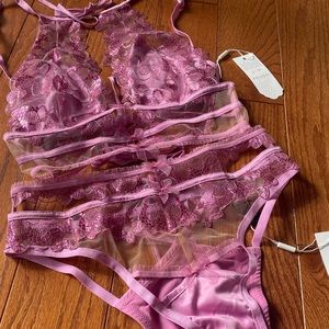 For Love & Lemons Grace pink Lingerie set
